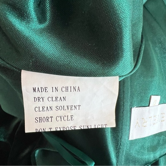 Revelry Skye Velvet Dress Emerald Green 613 Size 12 Bridesmaid Gown Maxi - Picture 7 of 8